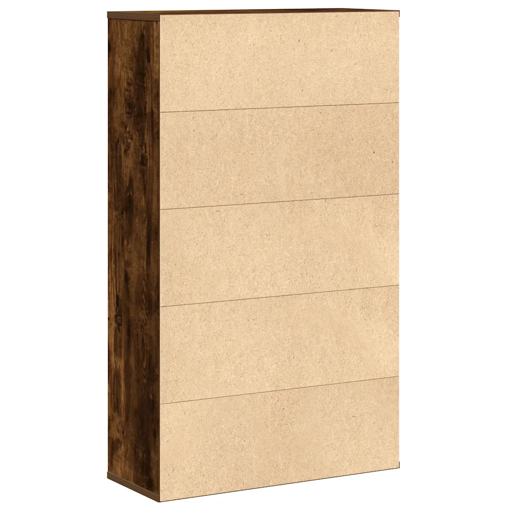 Libreria-Scaffale per Libri-Mobile di Stoccaggio Rovere Fumo 60x24x101,5 cm in Legno Multistrato