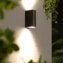 APPLIQUE LAMPADA DA PARETE A MURO GU10 LED PER INTERNO ESTERNO MODERNO FARETTO NERO