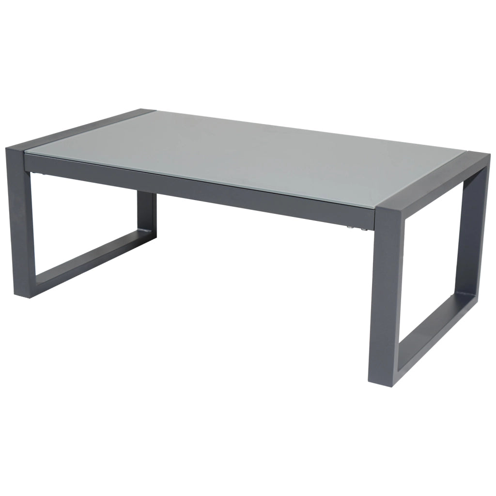 Set di mobili da giardino IBIZA in tessuto grigio 4 posti - alluminio antracite