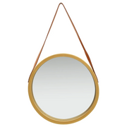 Specchio da Parete | Specchio decorativo con Cinghia 50 cm Oro