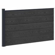 Pannello di Recinzione WPC e Alluminio Nero