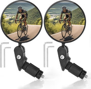 Specchietto per bicicletta con lente convessa - rotante - 2 pezzi