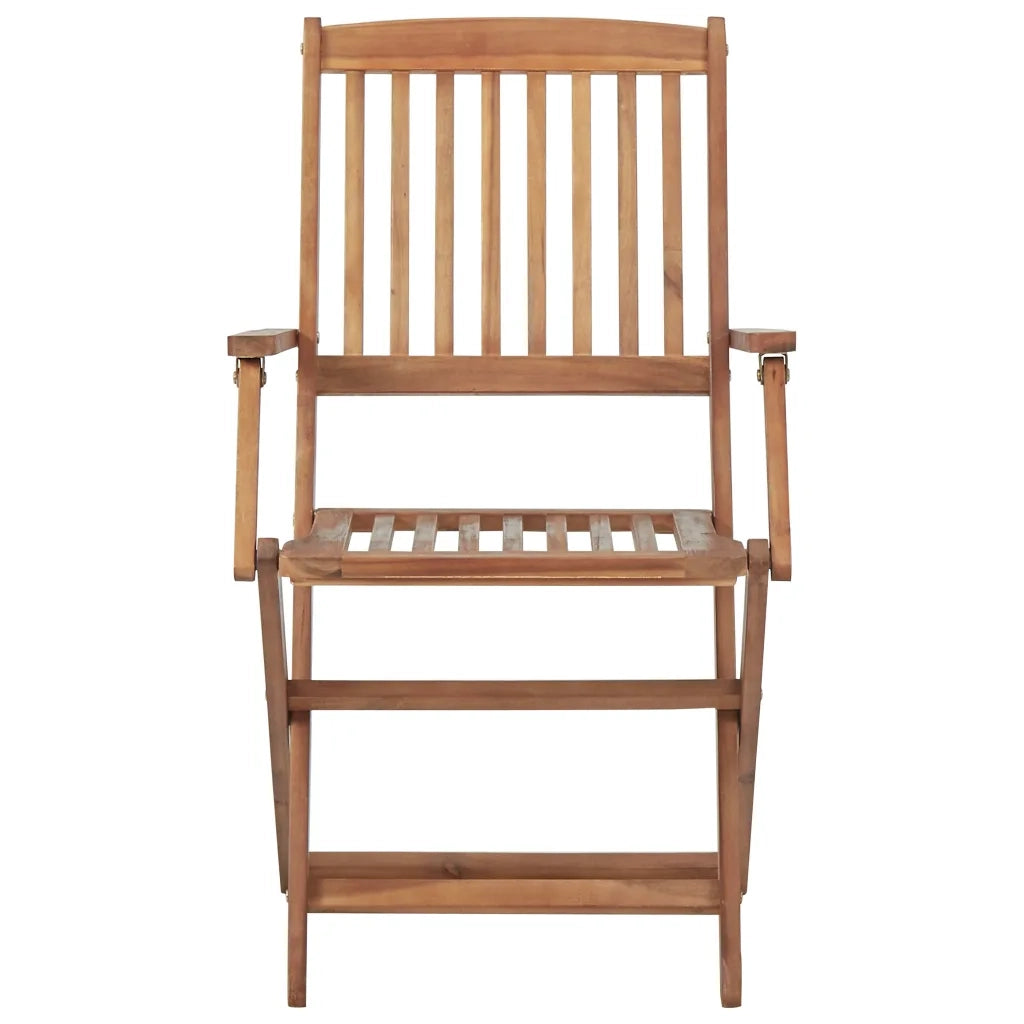 Sedie da Giardino Pieghevoli 4 pz con Cuscini Massello Acacia 3064631