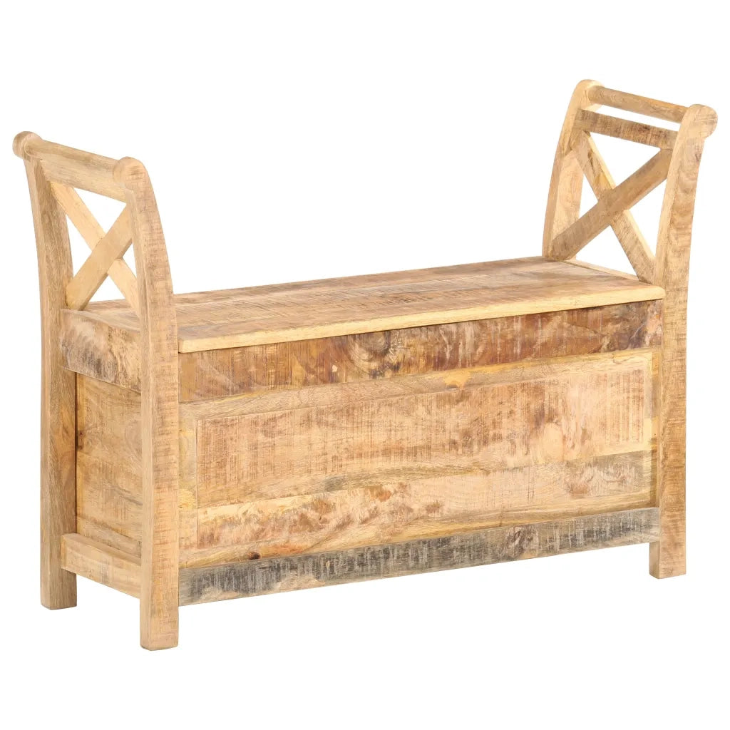 Panca per Ingresso-Sgabello-Panca da Corridoio 103x33x72 cm in Legno Massello di Mango