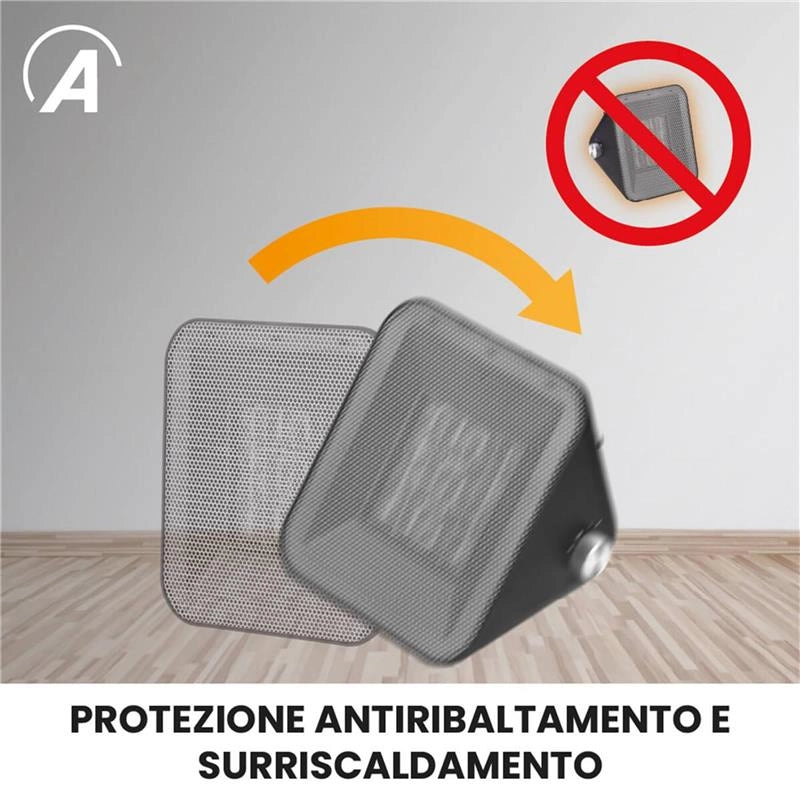 ARDES ICONIQ B TERMOVENTILATORE CERAMICO 2 LIVELLI DI POTENZA E VENTILAZIONE ESTIVA. POTENZA MAX 1500W.