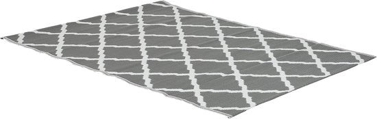 Tappeto per Esterno a Telaio - Copertura Esterna Copertura Interna - Terrazza Balcone Campeggio - Resistente all'Acqua Resistente ai Raggi UV - 200 x 150 cm - Grigio