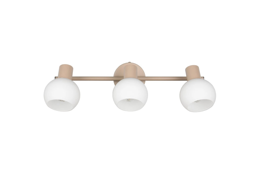 Plafoniera da soffitto 3 luci beige metallo BOBA RL
