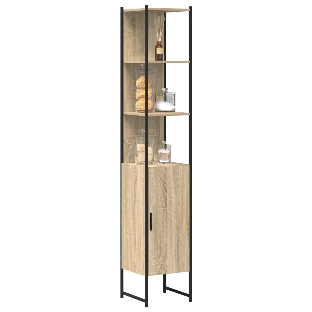 Cabinet da bagno  Rovere Sonoma 33x33x185,5 cm Legno ingegnerizzato