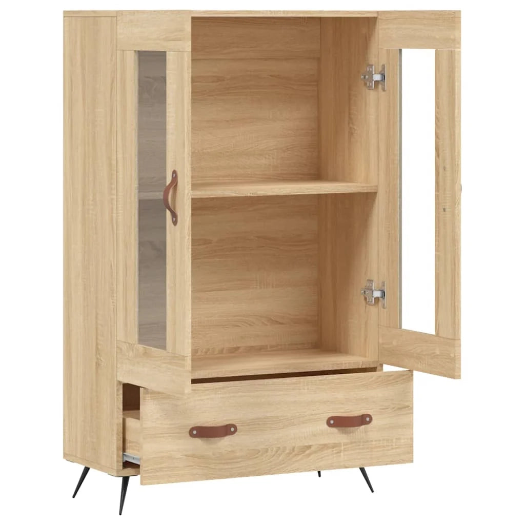 Buffet credenza cassettiera armadio mobile contenitore organizer cucina soggiorno salotto rovere Sonoma alto 69,5 x 31 x 115 cm legno ingegnerizzato marrone 02_0034088