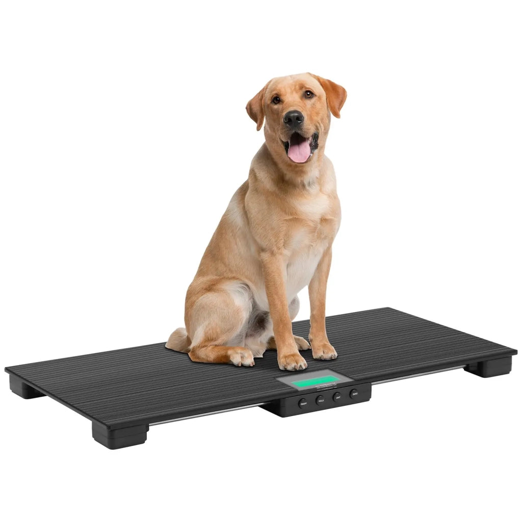 Bilancia veterinaria 150 kg / 0,05 kg 84 x 40,5 cm con tappetino antiscivolo e schermo LCD esterno 14_0008388