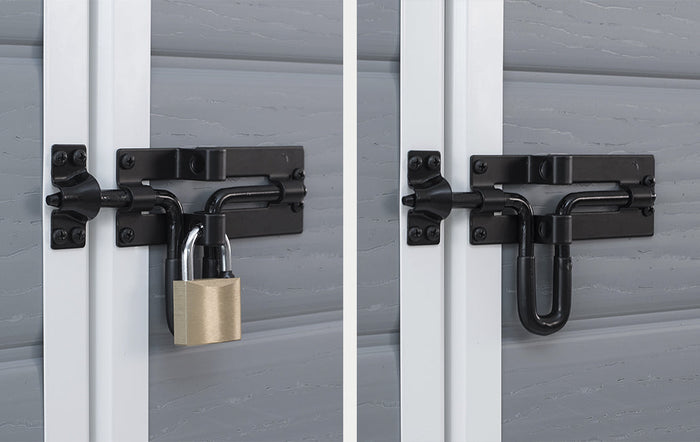 Casetta da Giardino Porta Attrezzi 130x192x198 cm in Resina Effetto Legno Keter Manor 4x6 Grigia