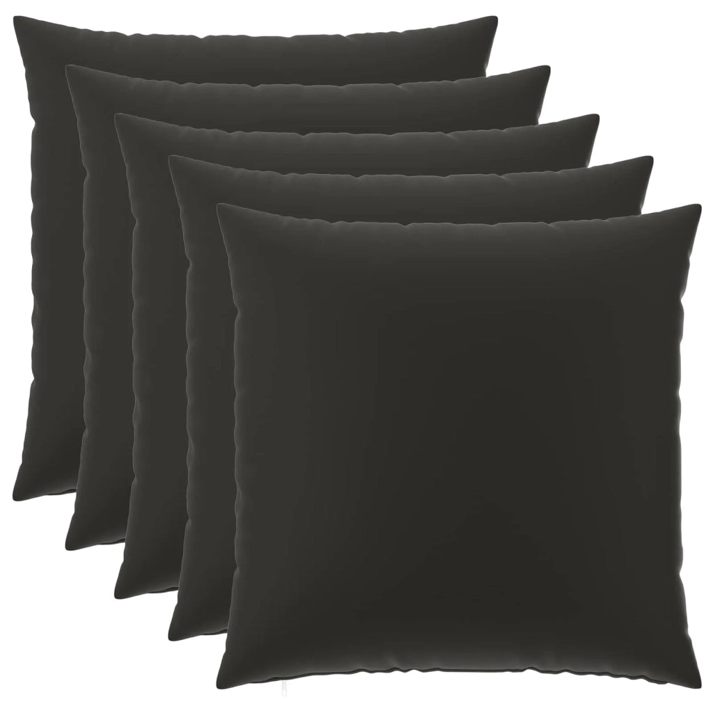 Federa 6 pcs HEERLEN Nero 60 x 60 cm Poliestere 912686