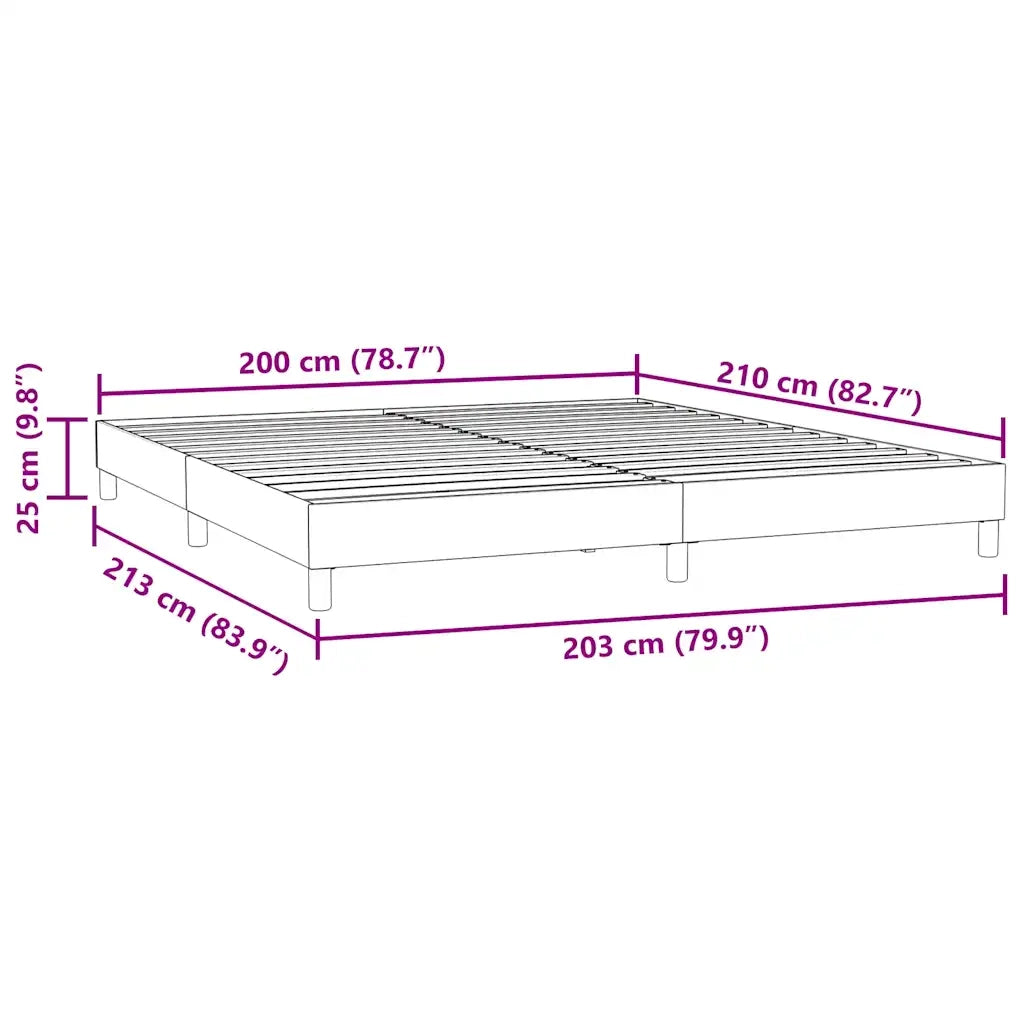 Giroletto senza Materasso Blu Scuro 200x210 cm in Velluto 4101377