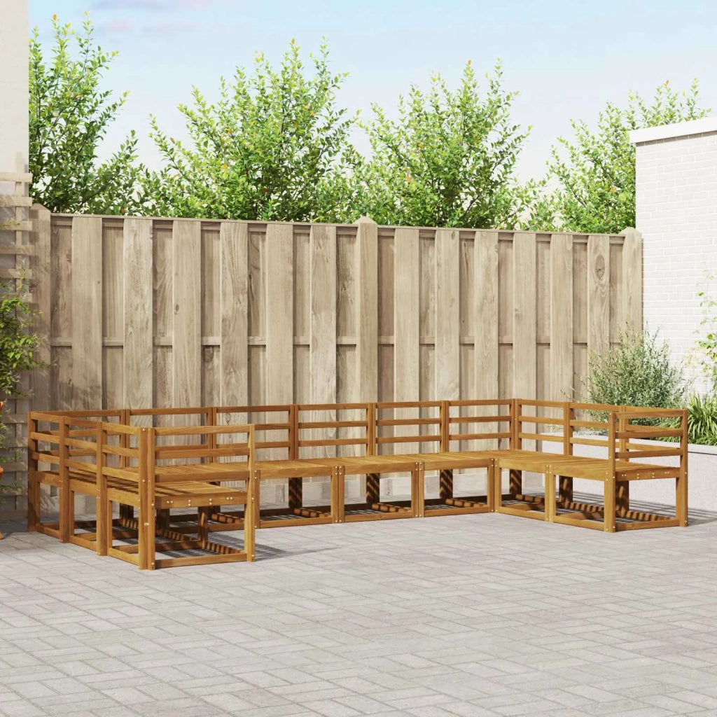 Set di divani da esterno 10 pcs Naturale