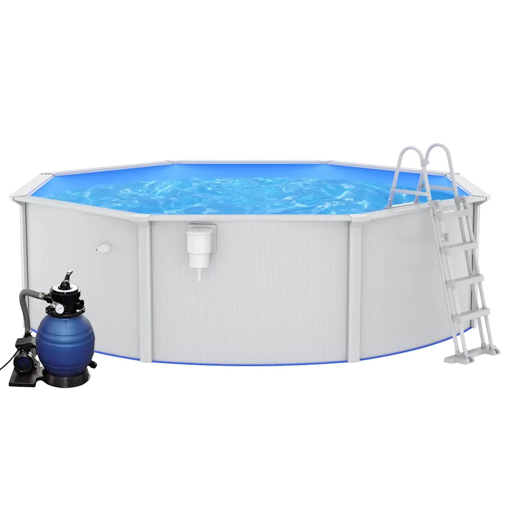 Piscina con Pompa Filtro a Sabbia e Scaletta 460x120 cm 3098053