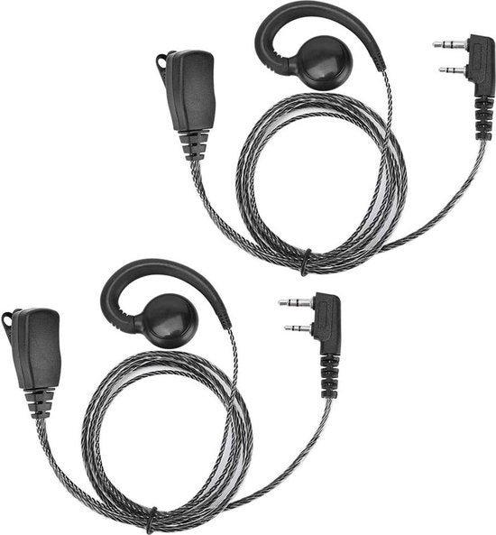 Radio a manubrio con microfono - cavo di 39 metri - 2 pin - per radio bidirezionale K Head - compatibile con Puxing e simili.