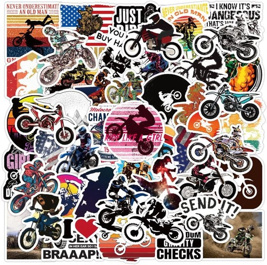 Etichette per Motocicletta 50 pezzi - Libretto di Etichette - Fogli di Etichette - Avviso di Sicurezza - Non Commestibile - Decorazione - Etichette