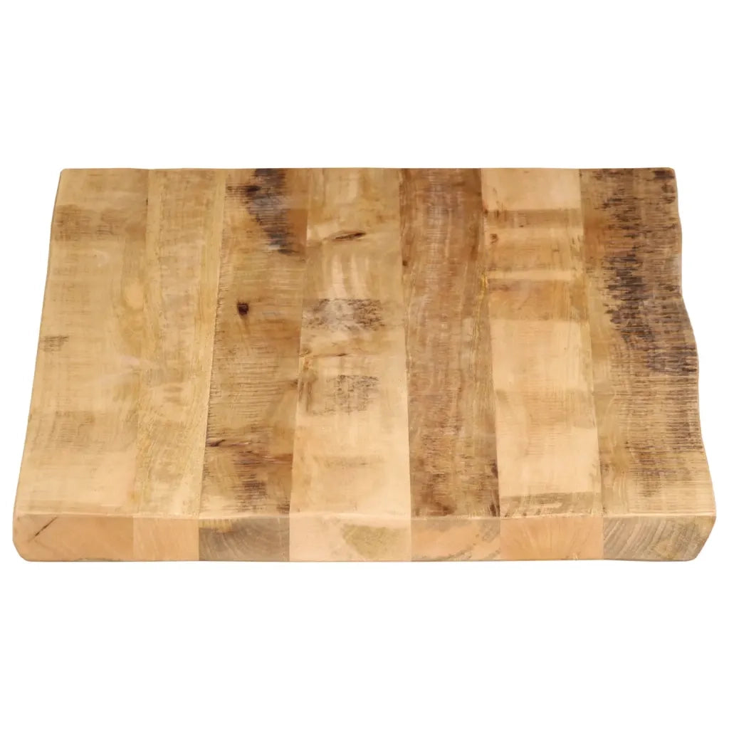 Piano Tavolo Bordi Vivi 100x60x2,5 cm Legno di Mango Grezzo 370670