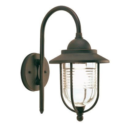 Lampada Applique Piccola in Basso Color Ruggine da Esterno Linea Porto Sovil