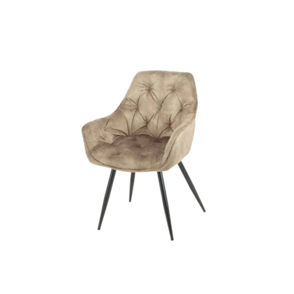 SEDIA SENNA 59X60XH86CM MARRONE IN VELLUTO