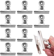 Viti e Clip 10 pezzi - Acciaio Inossidabile - 90 mm - Viti a Veloce Azionamento - Adatte per Oggetti fino a 40 mm - Orecchio di Cardano - Viti a Veloce Azionamento