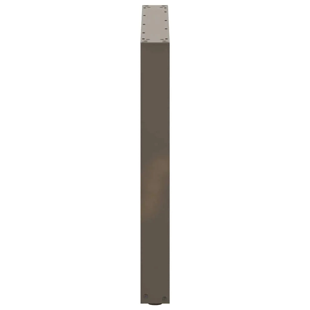 Set di 2 gambe regolabili per tavolo da pranzo a forma di U 80 x 73 cm design moderno acciaio naturale 02_0057431