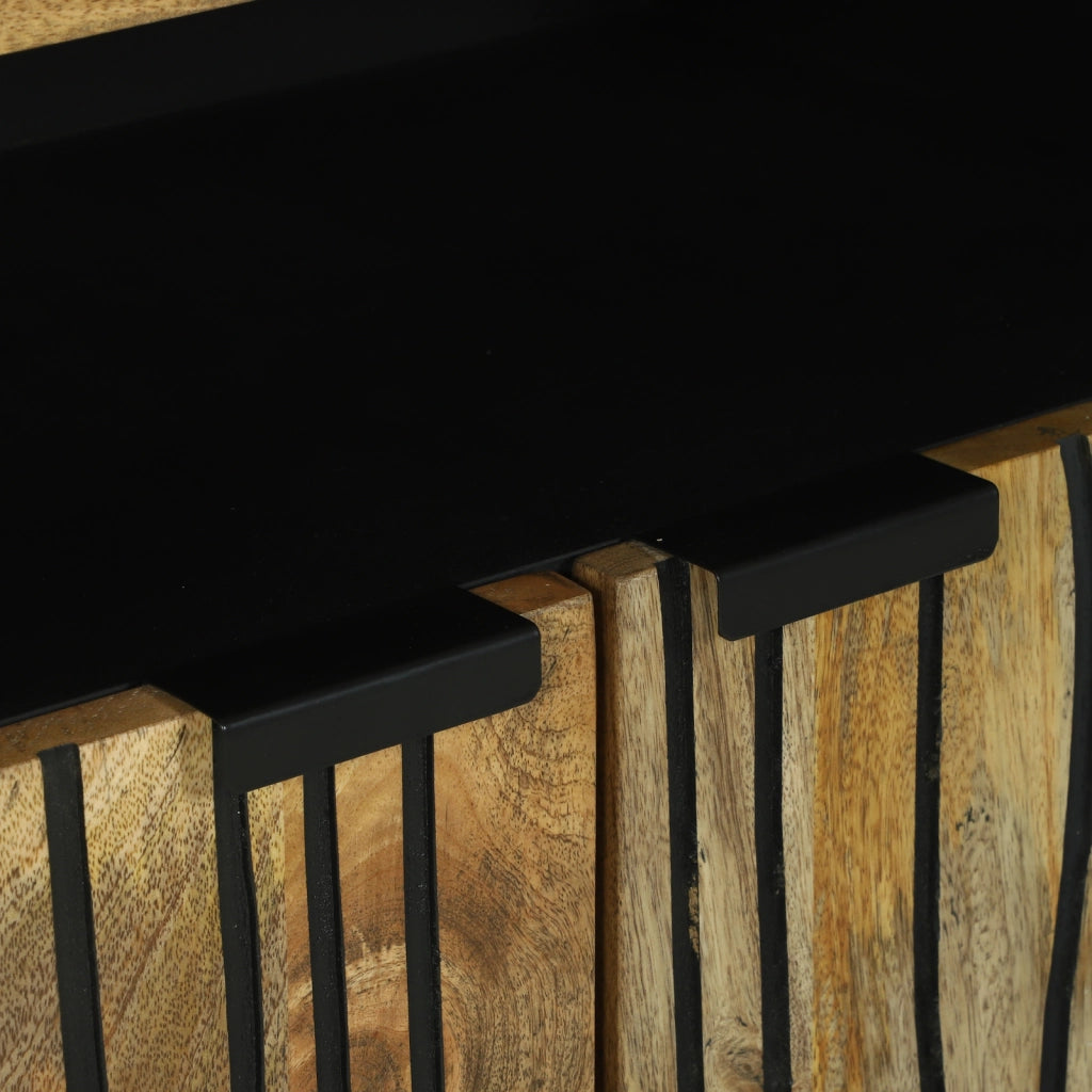 Mobile Bar 60x33.5x75 cm in Legno Massello di Mango