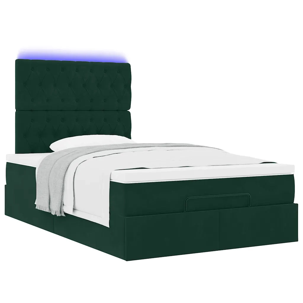 Struttura Letto Pouf con Materassi 120x200 cm Velluto 3314387