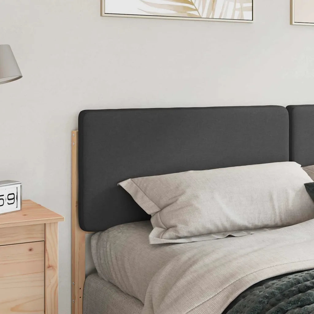 Testiera imbottita-Testiera con Cuscini-Testata Marrone e grigio scuro 180 cm Pino massello 223999