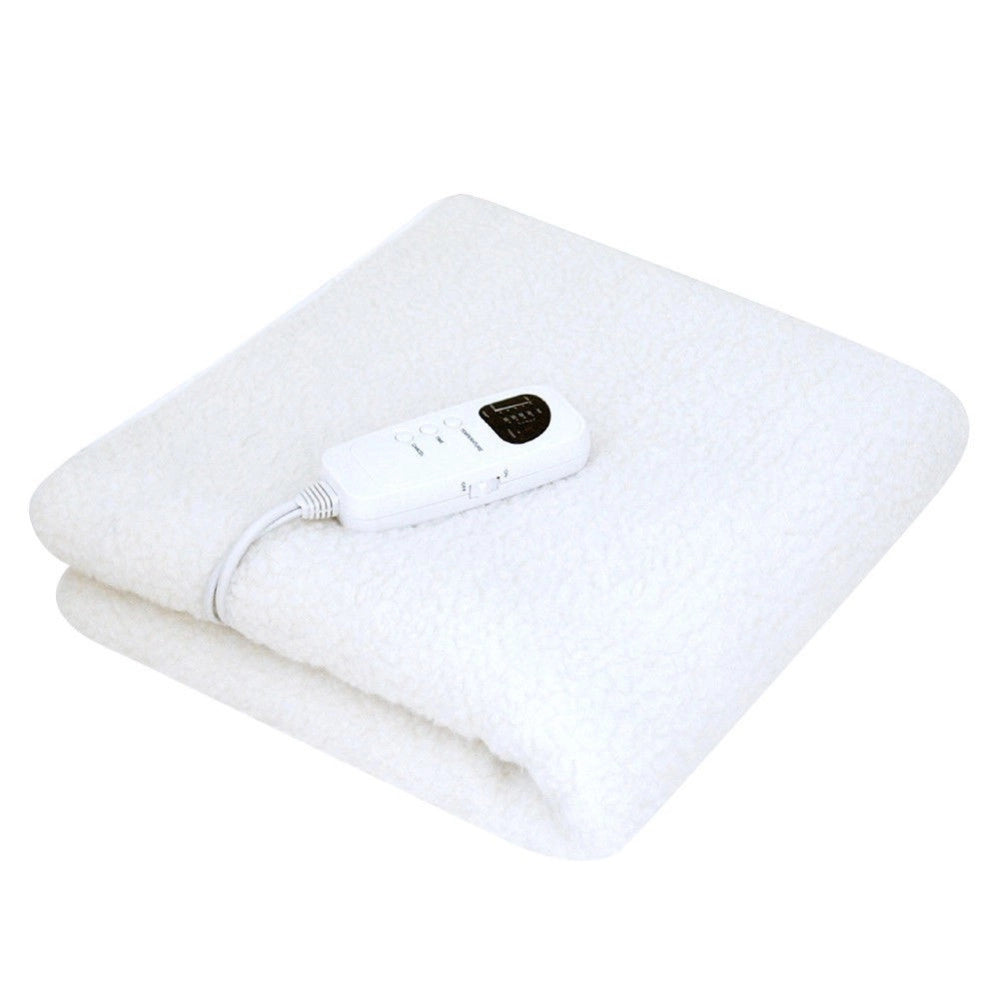 Trade Shop - Coperta Elettrica Termica Letto Singolo In Lana Coprimaterasso Scaldaletto 60w -