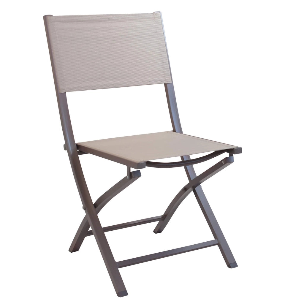 Sedia da Giardino Pieghevole in Alluminio Textilene cm 58x46x85 - JEFF