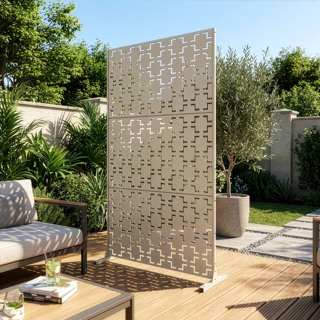 Pannello Divisorio Basciano Struttura Traforata in Acciaio 180 x 90 cm - Cachi casa.pro