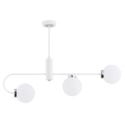 Plafoniera minimal bianco/argento asimmetrica 3xE14 10W PERLA Alfa