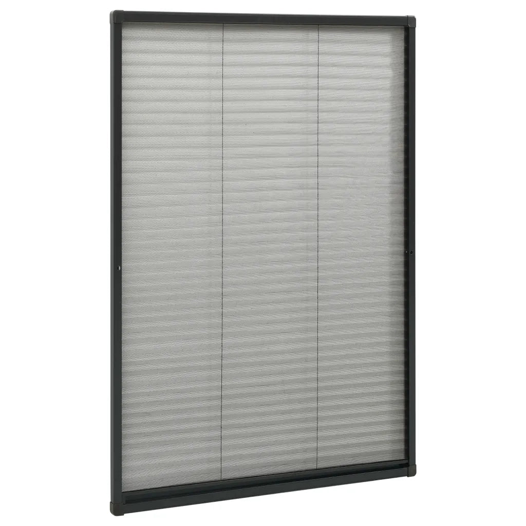 Zanzariera Plissettata Finestre Alluminio Antracite 120x120 cm 148668