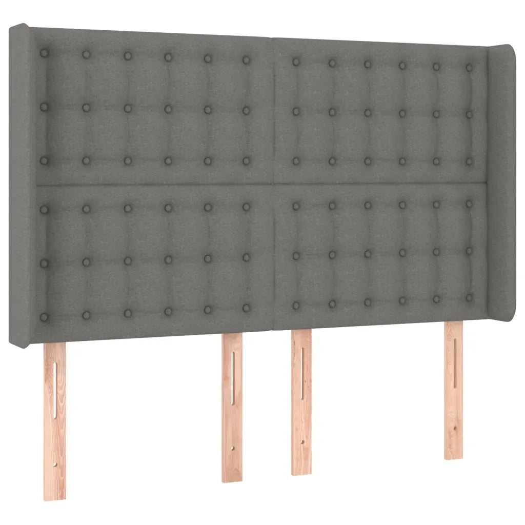 Testiera | Testata a LED GrigioScuro 147x16x118/128cm inTessuto