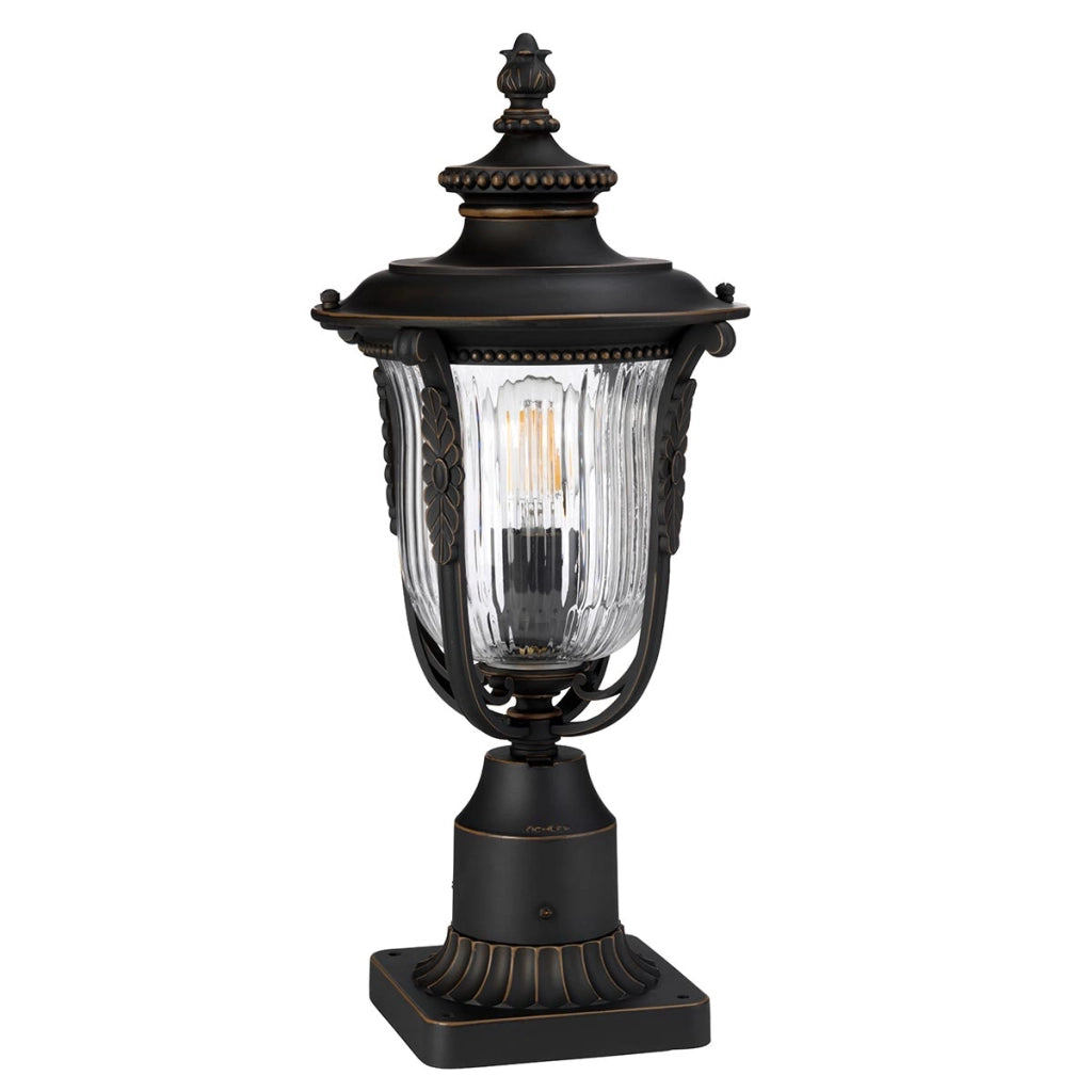 Lampada esterno piedistallo marrone E27 60W Luverne Kichler