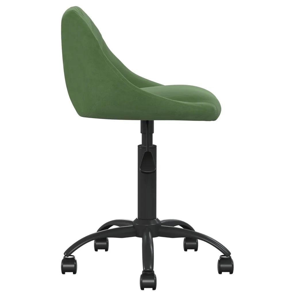 Sedia da Ufficio Verde Scuro in Velluto 3088849