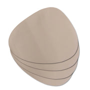 Set di 4 Tovagliette Americane in Similpelle – Eleganti, Antimacchia, Antiscivolo, Impermeabili, Termoresistenti e Lavabili – Utilizzabili da Entrambi i Lati, Ideali per Tavolo da Pranzo o Cucina Tortora