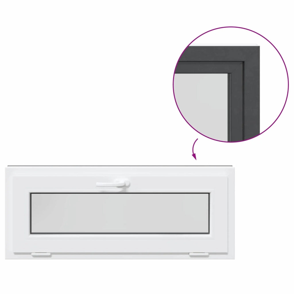 Finestra per Soffitta RISOR 100 x 40 cm PVC e Vetro Antracite CFW5604925