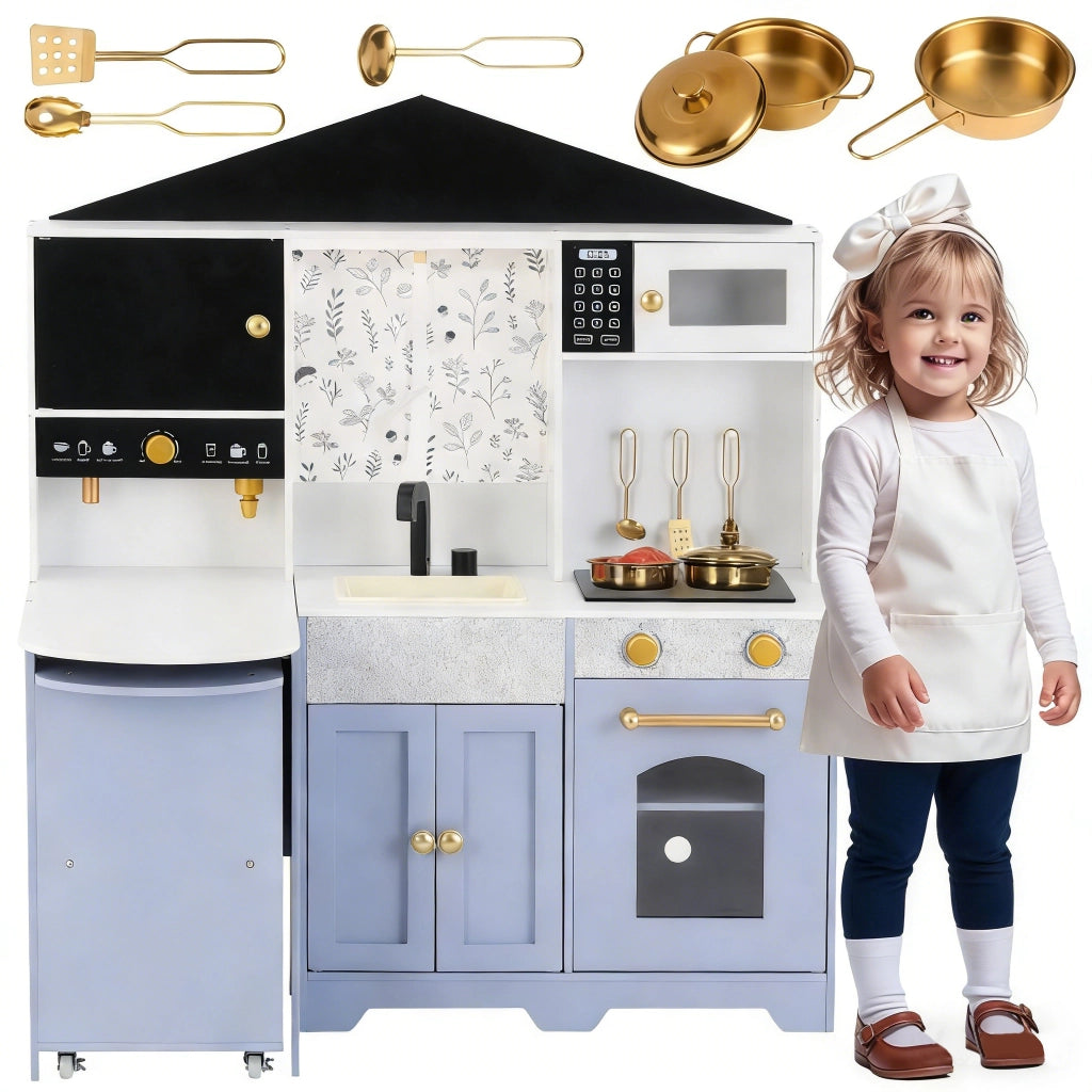 Cucina per bambini ¨C Minimal ¨C legno e plastica bianco viola 60x90x105cm