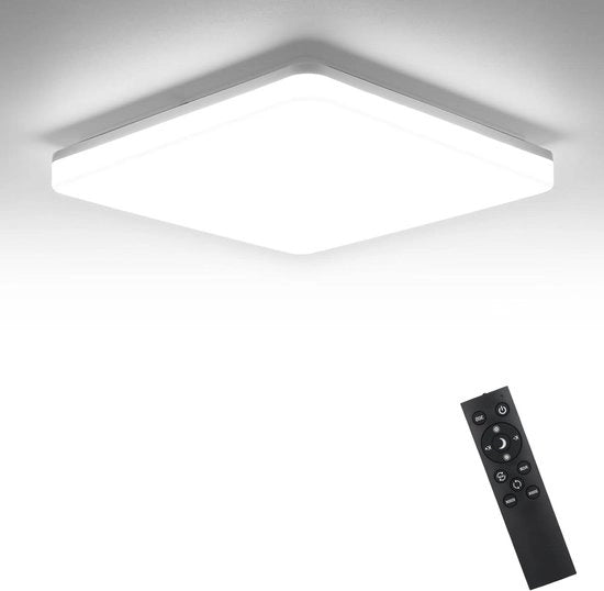 Lampada da soffitto per bagno - Lampada da soffitto regolabile 18W 1800LM colore luminoso intensità regolabile telecomando a distanza IP54 lampada per soggiorno lampada per camera da letto lampada per bagno