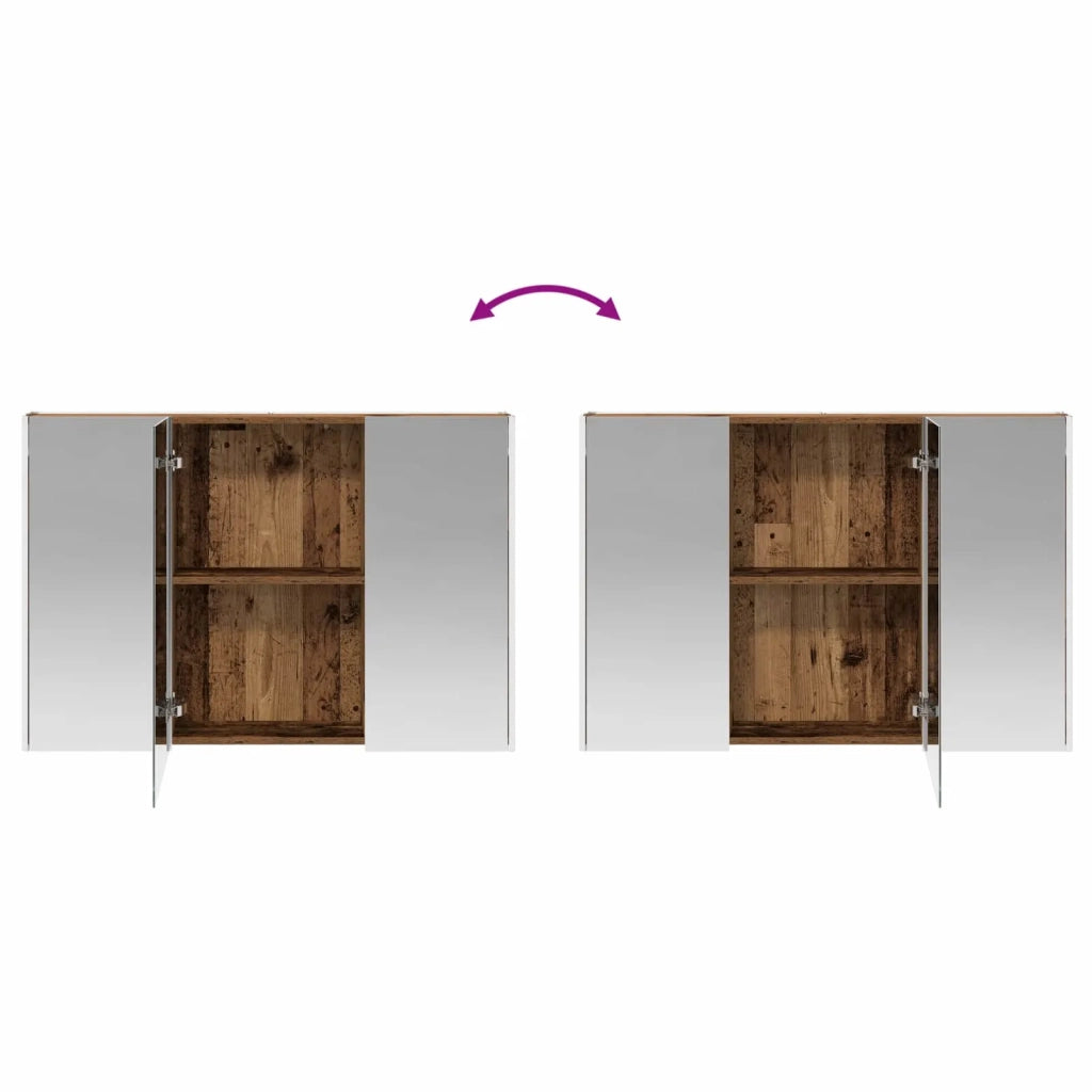 Set di mobili per il bagno 4 pcs Legno antico 3407109