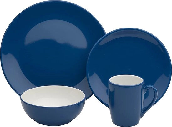 Set di piatti e bicchieri in materiali rinnovabili, con contenitore per lavaggio a basso consumo d'acqua, 12 pezzi, modello 12345, materiale: plastica riciclata, dimensioni: 20x15x10 cm, peso: 1,2 kg, colore: verde.