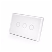 Trade Shop - Interruttore Touch Pulsanti In Vetro Temperato Ad Incasso Placchetta 503 1 A 4 -  -3 Fori     -
