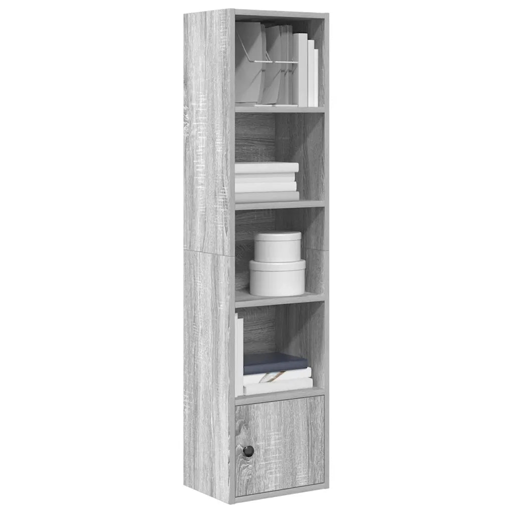 Libreria-Scaffale per Libri-Mobile di Stoccaggio Grigio Sonoma 31x24x127 cm in Legno Multistrato