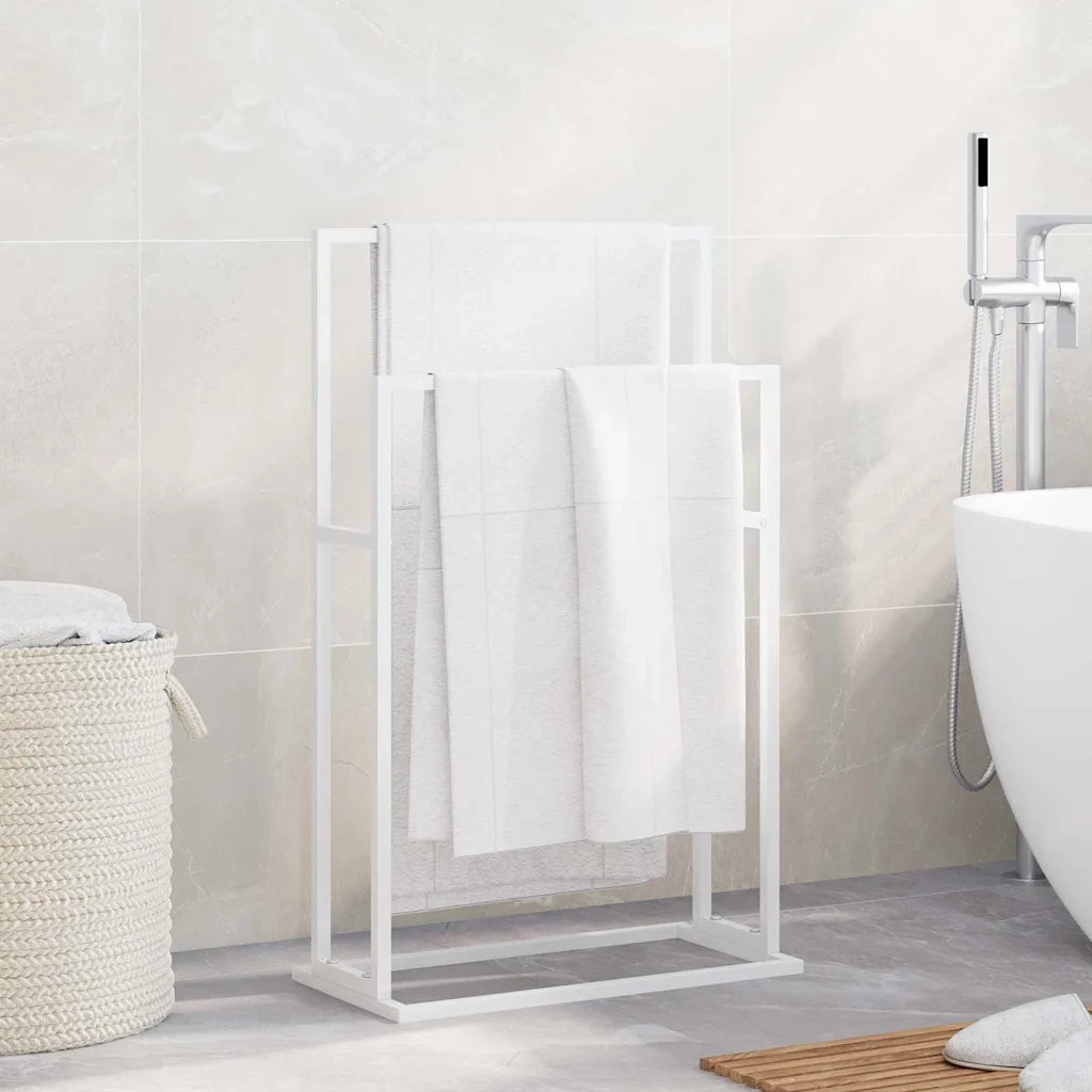 Portasciugamani Autoportante Bianco 48x24x78,5 cm in Ferro cod mxl 52758