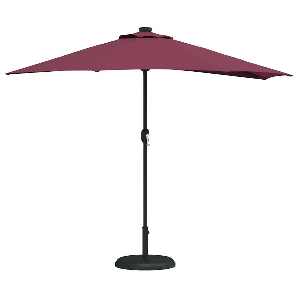 Ombrello da giardino-Ombrellone da spiaggia Rosso Bordeaux 294 x 150 x 224 cm