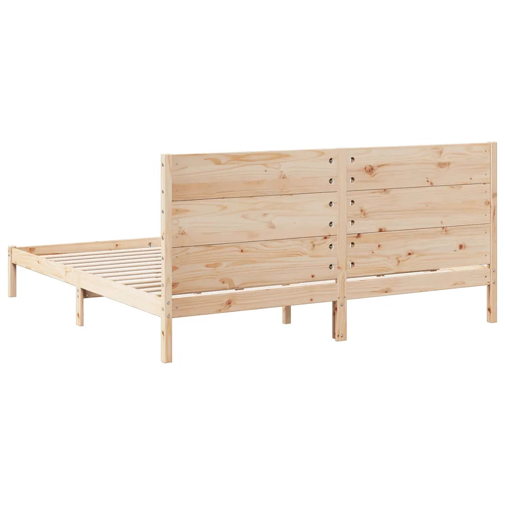 Giroletto Extra Lungo senza Materasso 200x210 cm Legno Massello 3309277