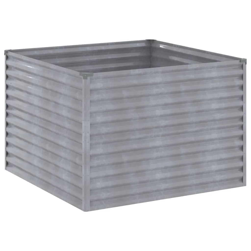 Fioriera rialzata per piante fiori patio giardino 100 x 100 x 69 cm acciaio corten marrone 02_0039295