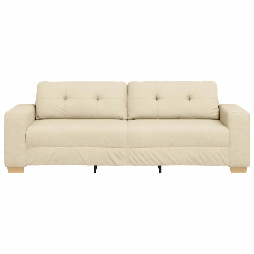 Divano 3-Persone con cuscino Crema Tessuto 4105095
